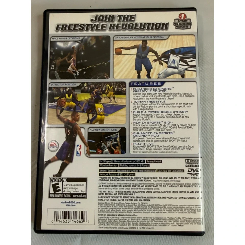 NBA Live 2004 Sony PlayStation 2 PS2 Complete CIB EA Sports Black Label